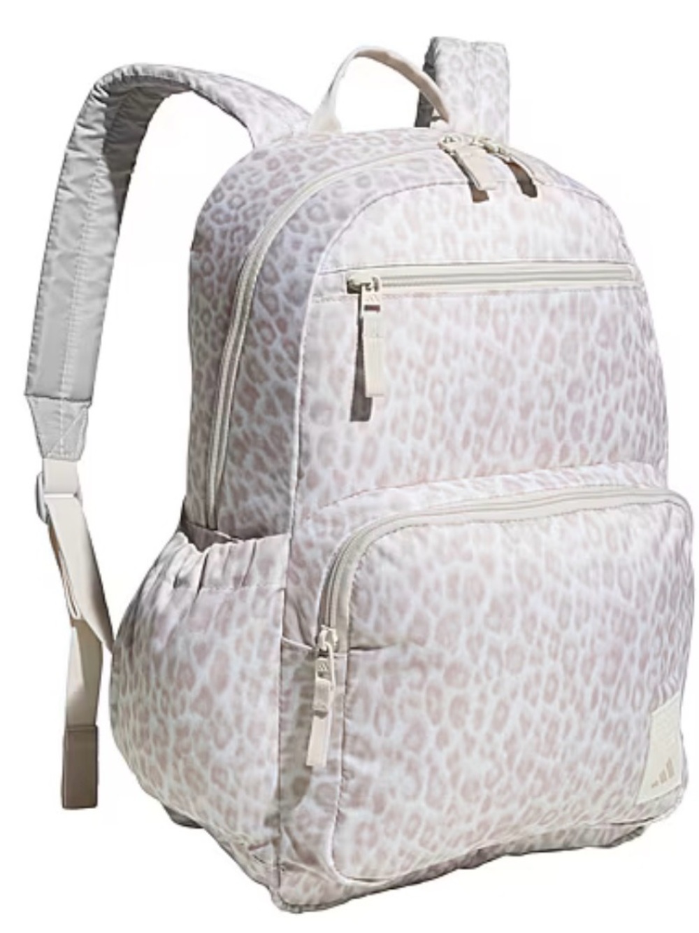 Adidas Women's Lineage Light Leopard Print Backpack - Cream/Pale Pink